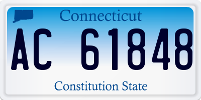 CT license plate AC61848