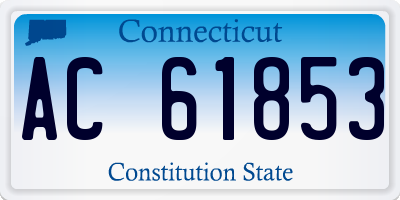 CT license plate AC61853