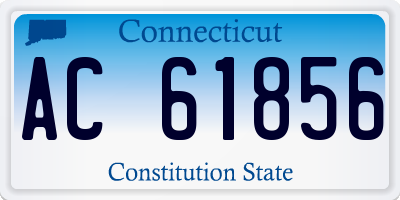 CT license plate AC61856