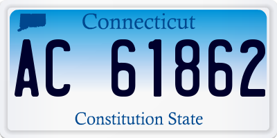 CT license plate AC61862