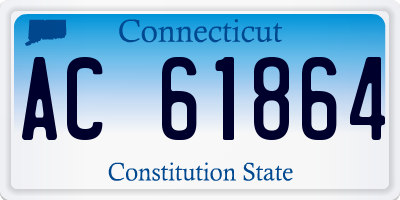 CT license plate AC61864