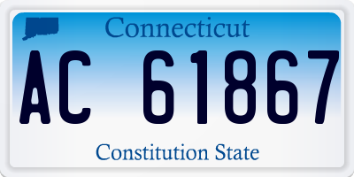 CT license plate AC61867