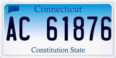 CT license plate AC61876