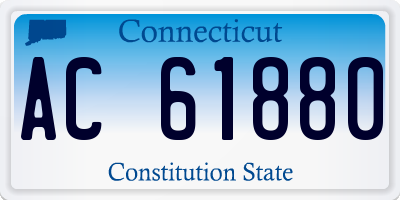 CT license plate AC61880