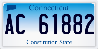 CT license plate AC61882