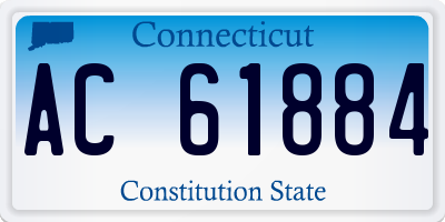 CT license plate AC61884