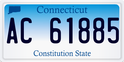 CT license plate AC61885