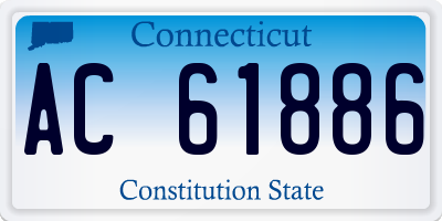 CT license plate AC61886