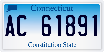 CT license plate AC61891