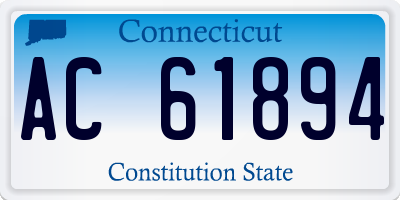 CT license plate AC61894