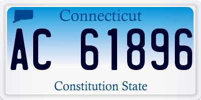 CT license plate AC61896