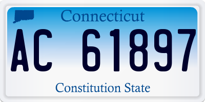 CT license plate AC61897