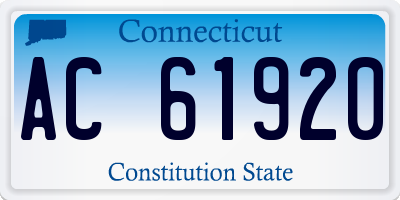 CT license plate AC61920