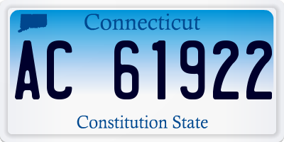 CT license plate AC61922