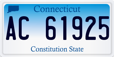 CT license plate AC61925