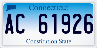 CT license plate AC61926