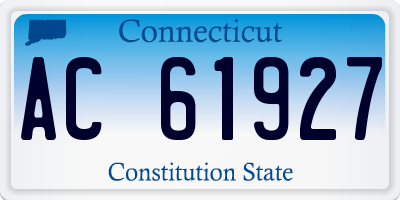 CT license plate AC61927