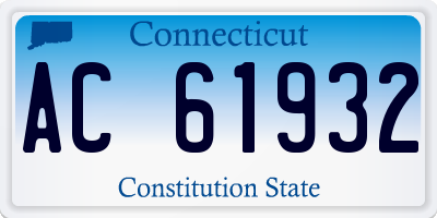 CT license plate AC61932