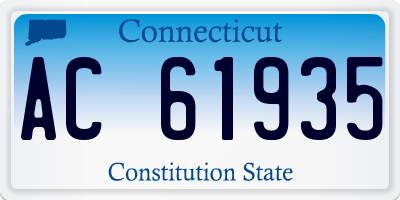 CT license plate AC61935