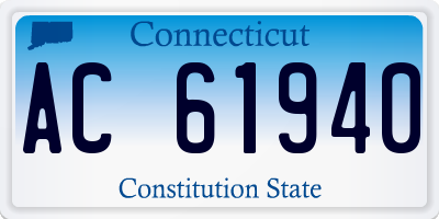 CT license plate AC61940