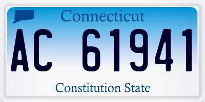 CT license plate AC61941