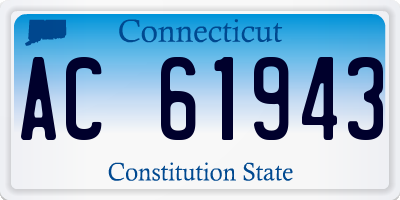 CT license plate AC61943