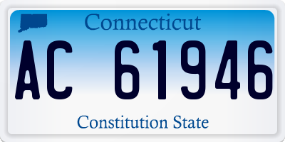 CT license plate AC61946