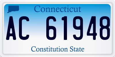 CT license plate AC61948