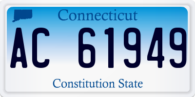 CT license plate AC61949