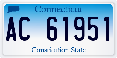 CT license plate AC61951