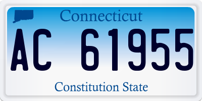 CT license plate AC61955