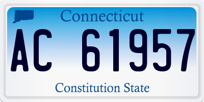 CT license plate AC61957