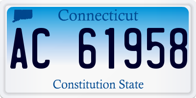 CT license plate AC61958