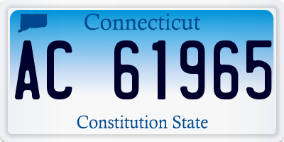 CT license plate AC61965
