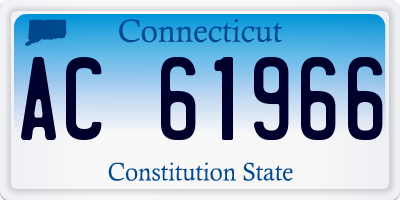 CT license plate AC61966