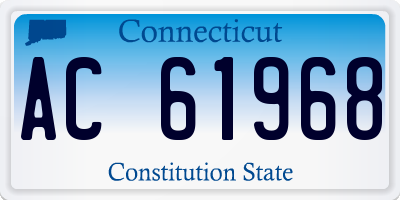 CT license plate AC61968