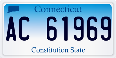 CT license plate AC61969