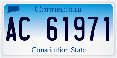 CT license plate AC61971