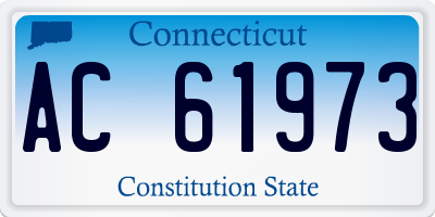 CT license plate AC61973