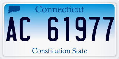 CT license plate AC61977