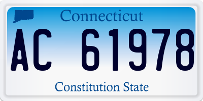 CT license plate AC61978