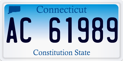 CT license plate AC61989