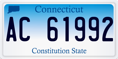 CT license plate AC61992