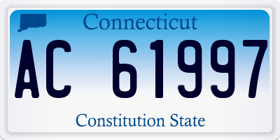 CT license plate AC61997