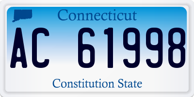 CT license plate AC61998