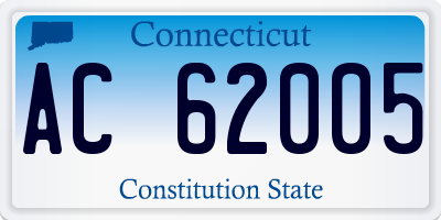 CT license plate AC62005