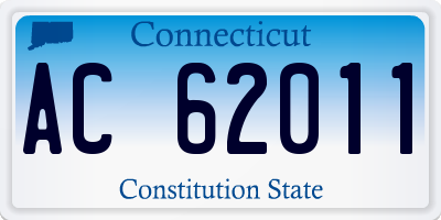 CT license plate AC62011