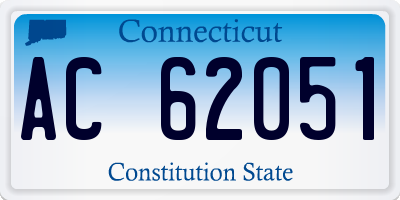 CT license plate AC62051