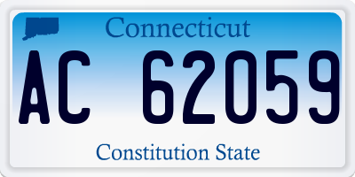 CT license plate AC62059
