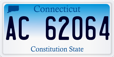 CT license plate AC62064